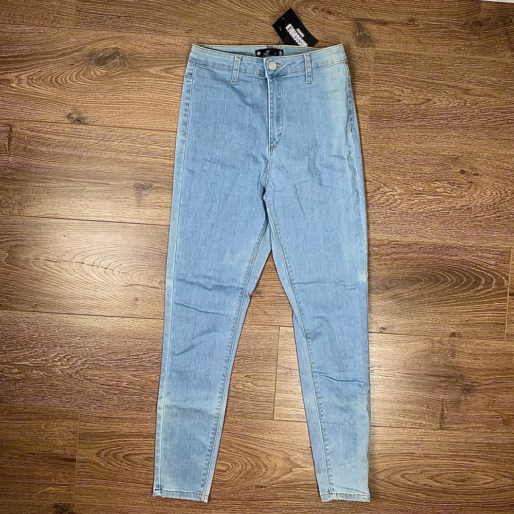 Women’s NEW Missguided Light Blue High Waist Denim Skinny Jeans, SZ: 4P - NWT